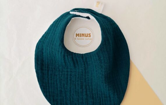 Bavoir bandana Bébé  - mix double gaze – Image 4