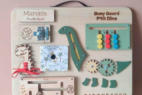 Busy Board "Dinosaures" Made in France