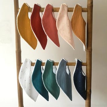 Bavoir bandana Bébé  - mix double gaze