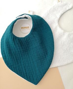 Bavoir bandana Bébé  - mix double gaze – Image 2