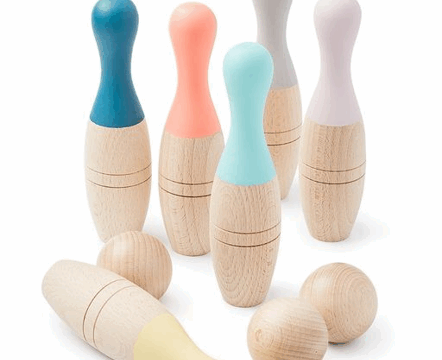 Jeu de Quilles en Bois Vintage
